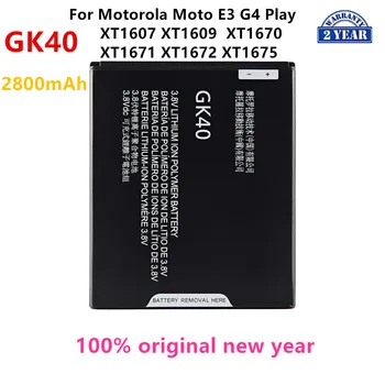100% Prvotne GK40 2800mAh Baterija Za Motorola Moto E3 G4 Igrajo XT1607 XT1609 XT1670 XT1671 XT1672 XT1675 Mobilnega telefona, Baterije