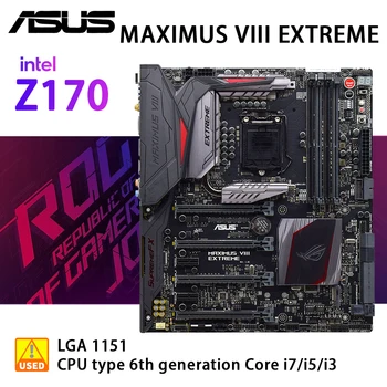 ASUS MAXIMUS VIII EXTREME Sprejme Intel Z170 Čipov Podpira Core i7/i5/i3 7100 7700 CPU LGA 1151 Reža 4 × DDR4 ROG Motherboard