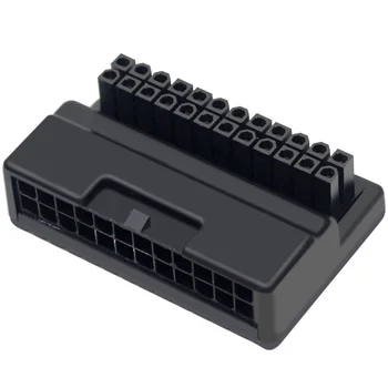 ATX 24 Pin za 90 Stopinj Vtič Napajalnika Mainboard Motherboard Napajalni Kabel, Konektorji DIY Montaža Accessessory