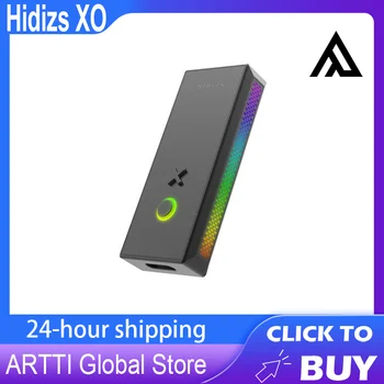 Hidizs XO HI-fi USB DAC C Hi-Res Audio Converter Enotnega tipa 3.5 mm in Uravnoteženo 2,5 mm MQA Ključ z RGB LED Luči