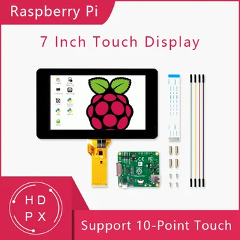 Original Raspberry Pi 7 palčni zaslon na Dotik Zaslon 800×480 slikovnih pik Podpira 10-prstni Dotik Združljivi Pi 4 /3B/3B+/3A+/2B Zaslon