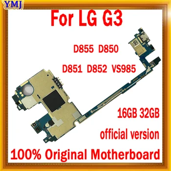 Original za LG G3 D855 Motherboard 16gb/32gb Odklenjen Za LG G3 D850 D851 D852 VS985 nadomesti Mainboard Z Android Sistem