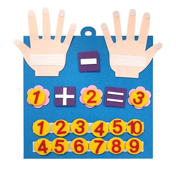 TUNJILOOL Montessori Igrače Prst Številke, Matematika Igrača Zaseden Odbora za Otroke Zgodnje Izobraževanje Razsvetljenje Igrače 30*30cm