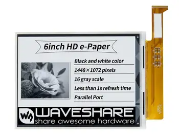 Waveshare 6inch E-Ink raw display1448*1072 visoke ločljivosti, , črna/bela, 16 sivine, brez PCB