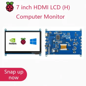 Waveshare 7 palčni zaslon HDMI LCD zaslon (H) Računalniški Zaslon 1024*600 IPS Kapacitivni Zaslon na Dotik Podpira Raspberry Pi Jetson Nano Win10 itd