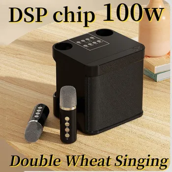 100W Doma Karaoke Pralni Bluetooth Zvočnik z Dvema Mics Avdio Integrirani Pralni Karaoke Zvočniki Igre Zvočniki Parantes
