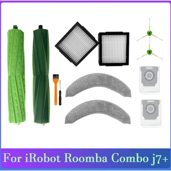 12PCS Nadomestnih Delov za iRobot Roomba Combo J7+ sesalnik Gume Krtačo HEPAFilter Strani Krtačo Mop Krpo Vrečko za Prah