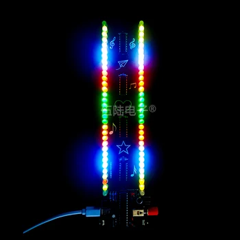 32 Segment Glasbenega Spektra Ritem Svetlobe, DIY Elektronskih Kit Ravni Zvoka, LED Varjenje in Spajkanje Elektronskih Komponent