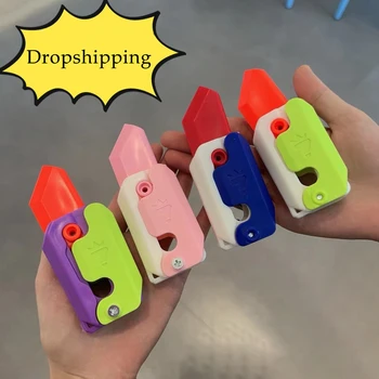 3D Korenček Težo Nož Fidget Igrače Otrok Tlaka Potisnite Kartico Majhne Igrače 3D Tiskanje Plastičnih Lajšanje Stresa Korenček Nož