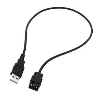 5V USB Napajanje Prenosnega Ventilatorja Napajalni Kabel PC Fan Napajanje 4Pin 3Pin Priključek