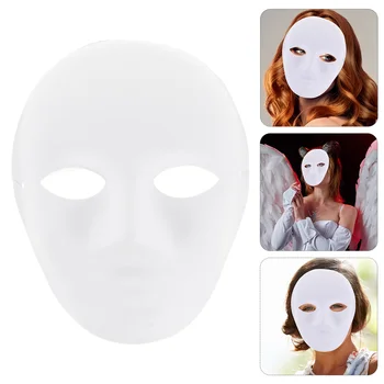 6Pcs DIY Paintable Belo Masko Celuloza Prazno Ročno Poslikane Maske Osebnost Ustvarjalne brez Oblikovanja Maske