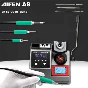 AIFEN-A9 Lead-Free Spajkalna Postaja Združljiv C115/C210/C245 Ročaj Čip Nadzor Temperature Za BGA PCB Popravila Varjenje