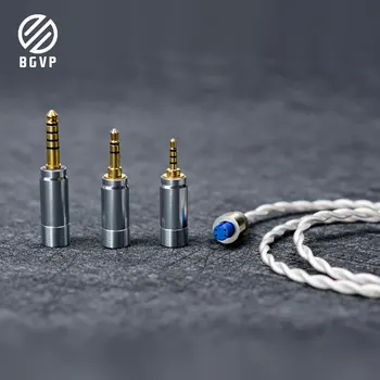 BGVP F3 HI-fi Slušalke Bilance Nadgradnjo Kabel Eno Crystal Baker Srebro, galvansko ali kemično Prevlečeno z 3In1 Zamenljive Plug 2.5/3.5/4.4 mm MMCX