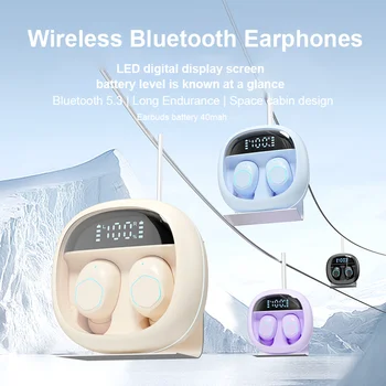 Brezžične Slušalke Bluetooth Slušalke Z Mikrofonom Digitalni Zaslon Slušalke, Hi-Fi Zvokom, Glasbo Čepkov Edinstven Design Ročaji Očal