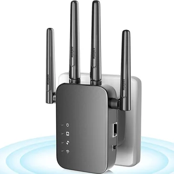 Brezžični WiFi Extender Dolgo Vrsto Signala Booster Zajema do 4000sq.ft in 38 Naprava w/ Ethernet Vmesnika 2023 Novo Upgrad za Dom