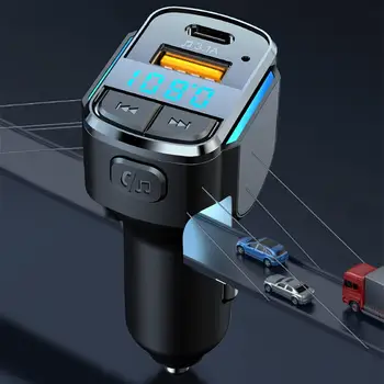 C34 Avto Bluetooth-združljivo prostoročno telefoniranje Hitro Polnilnik Multi-funkcionalne Mp3 Predvajalnik, Fm Oddajnik Adapter
