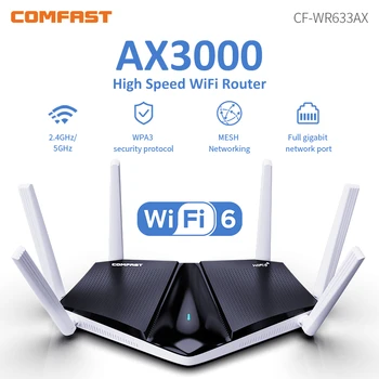 COMFAST AX3000 WIFI6 5GHz Očesa Wifi Usmerjevalnik MU-MIMO Polno Gigabit Wi-fi Pokritost 6 Antene Omrežja Extender Ojačevalnik za Dom