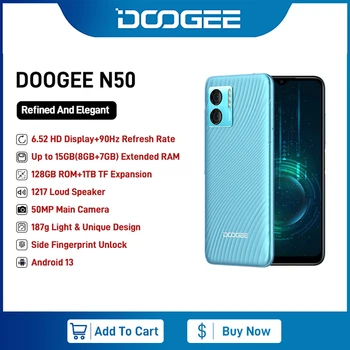 DOOGEE N50 Okta Core, 8GB RAM-a +128GB ROM 50MP Ai Glavna Kamera 4200mAh Baterije Hitro Polnilnik 9.1 MM Debeline