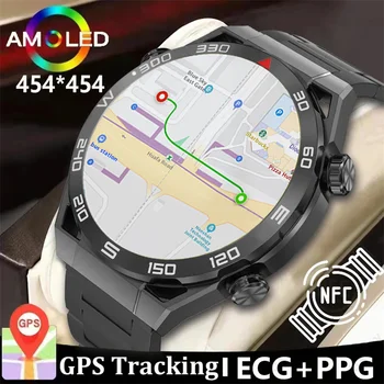 GPS Pametno Gledati Moške 1.5 Inch 454*454 HD ločljivost Glasovno Klicanje NFC Ure Kompas IP68 Vodotesen EKG Smartwatch Za Huawei