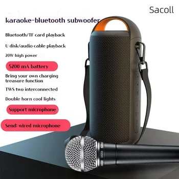 High-power Prenosni Brezžični Bluetooth Zvočnik Velikega Obsega Karaoke Subwoofer Outdoor, Jahanje Nepremočljiva Avdio 5200mha Baterije