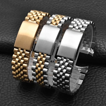 Iz nerjavečega jekla watch verige za moške in ženske Za Rolex dnevnik serije visoke kakovosti watchband pribor 17 mm 20 mm 21 mm