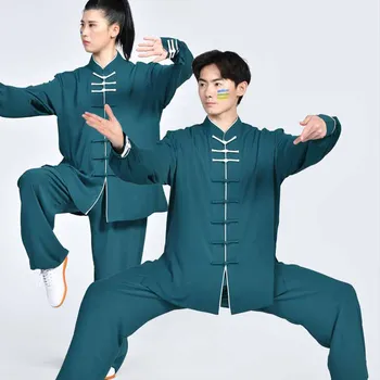 Kitajski Slog Dva Kosa Obleko Srajco&hlače Ženske&moških Tang bo Ustrezala Borilne veščine Usposabljanja Uspešnosti Tai Chi Nastavite Svoboden Plus Velikost Obrabe
