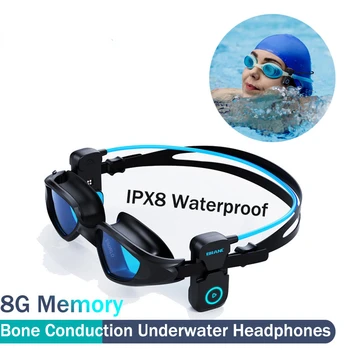 Kostno Prevodnost Slušalke Plavalna Očala Podvodno Glasbo, MP3 Predvajalnik S 8G Pomnilnik Slušalke IPX8 Neprepustna Za Xiaomi Sony