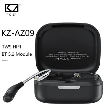 KZ AZ09 HD Bluetooth-Združljiv Modul 5.2 Slušalke TWS Brezžično Nadgradnjo Kabel HI-fi Brezžični Uho Kavelj CPIn S Polnjenjem Primeru