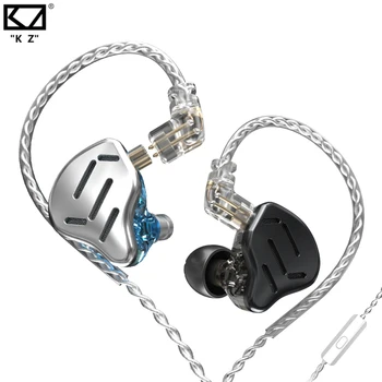 KZ ZAX Slušalke 16 Enot HI-fi Bas V Uho Monitor Hibridno tehnologijo Slušalke šumov Čepkov 7BA+1DD Športne Slušalke