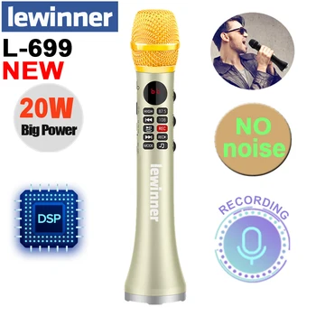Lewinner Brezžični Mikrofon Profesionalni Karaoke Mikrofon Mikrofon za Bluetooth telefon podpira zapis TF igrajo L-699
