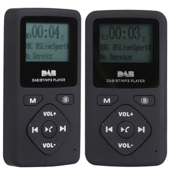 Mini Prenosni Žep DAB+ Digitalni FM Radio z bluetooth MP3 Predvajalnik Glasbe 1,8-palčni LCD-Zaslon Digitalni Radio Audio Player