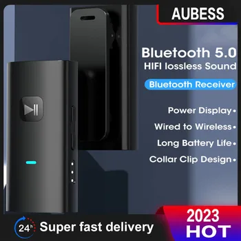 Novo A90 Brezžični vmesnik Bluetooth 5.0 Sprejemnik Za 3.5 mm Jack za Slušalke Bluetooth Aux Audio Glasba Oddajnik Za Slušalke