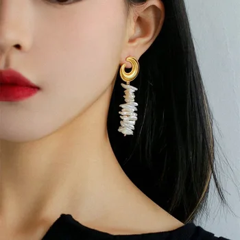 novo vintage baročno stud uhani za ženske crescent moon dekleta romance poletje elegantno eardrop