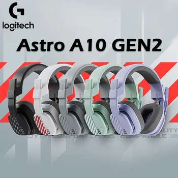 Original Logitech Astro A10 Gaming Slušalke Gen 2 z Mic Lahki Žične Slušalke na Uho Igra Slušalke za PS/Switch/PC