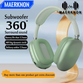 P9Max Bluetooth Brezžične Slušalke Original Stereo Slušalke Čez Uho Šport, Glasba Slušalke Z Zmanjšanjem Hrupa, Fone Čepkov