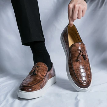 Pravega usnja za moške usnjene čevlje Poletni čevlji Poslovno obleko, čevlje prostem priložnostne ravno čevlji Modni mehka podplatom vožnjo čevlji