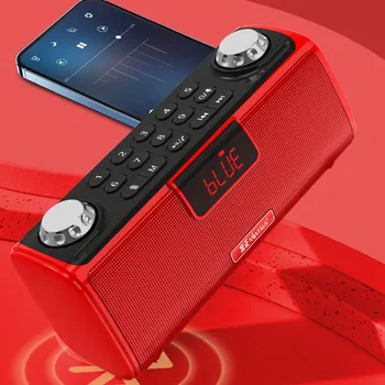 Prenosni Radijski Sprejemnik FM Ročni Bluetooth Stereo Zvočnik Nastavljiv Bass Subwoofer TF/USB/AUX Predvajalnik Glasbe Podpira Handfree