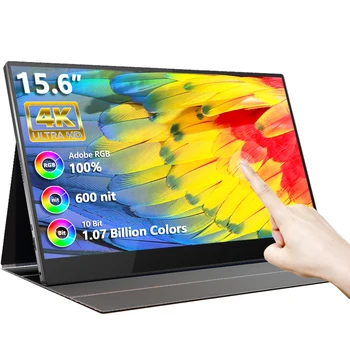 Sibyland 600 svetlost 100% barvne lestvice 15.6 inch uhd 4k prenosni prikaz tipa c, s laptop nosilec za ohišje zaslona na dotik