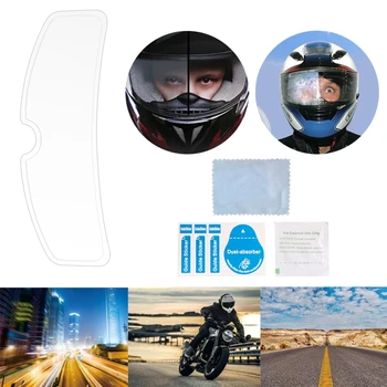 Univerzalni Nepremočljiva motorno kolo Čelada, Ščitnik Film Antirain Antifog Objektiv Vstavite Nalepke Nano Premaz Ščit Varnost Vožnje H9EE