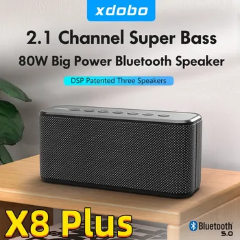 Xdobo X8 80W High Power Bluetooth Zvočniki Prostem Nepremočljiva HIFI Subwoofer TWS Stereo Surround Akustični Sistem Stolpec