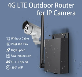 Zunanji Brezžični 4G LTE 300Mbps, WiFi Usmerjevalnik Z Režo za Kartico Sim Vodotesno Brezžično CPE RJ45 Vrata Napajanje za IP Kamero